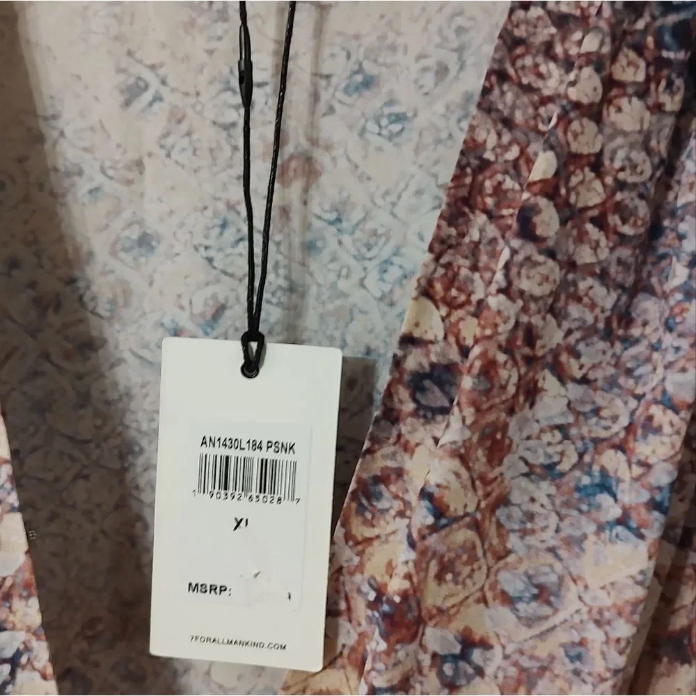 7 For All Mankind Snakeprint Wrap Dress XL Boho Hippie Summer Silk/Viscose NWT - Picture 11 of 11